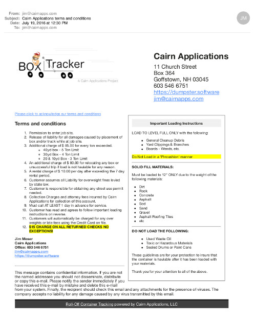 Sample Terms and Conditions email Sample Terms and Conditions email