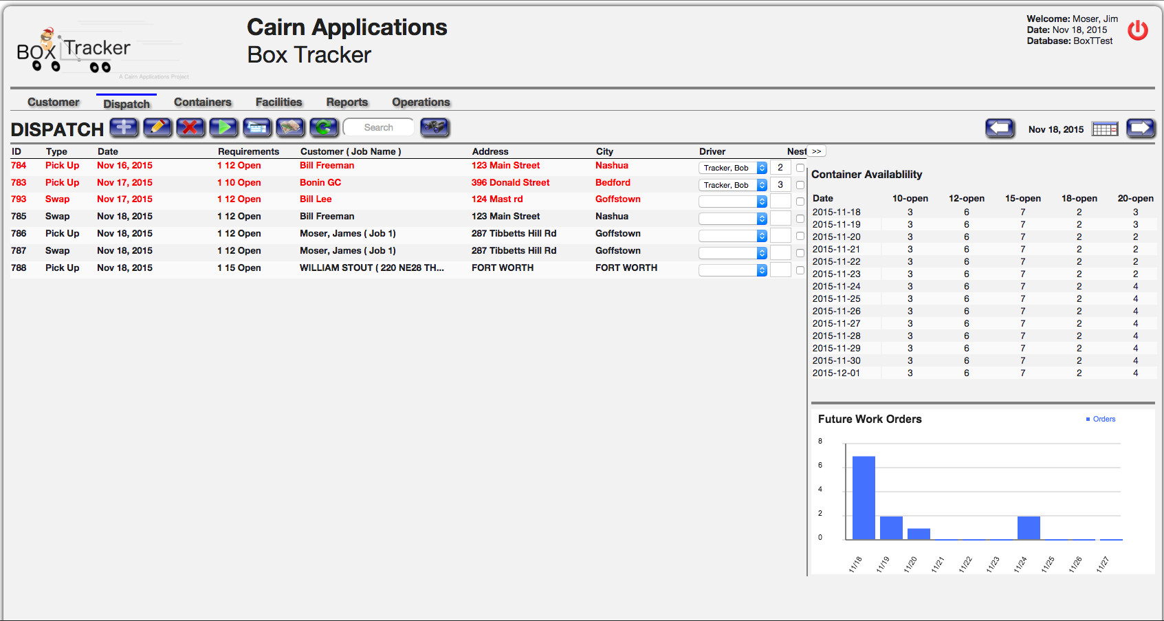 Dispatch Screen